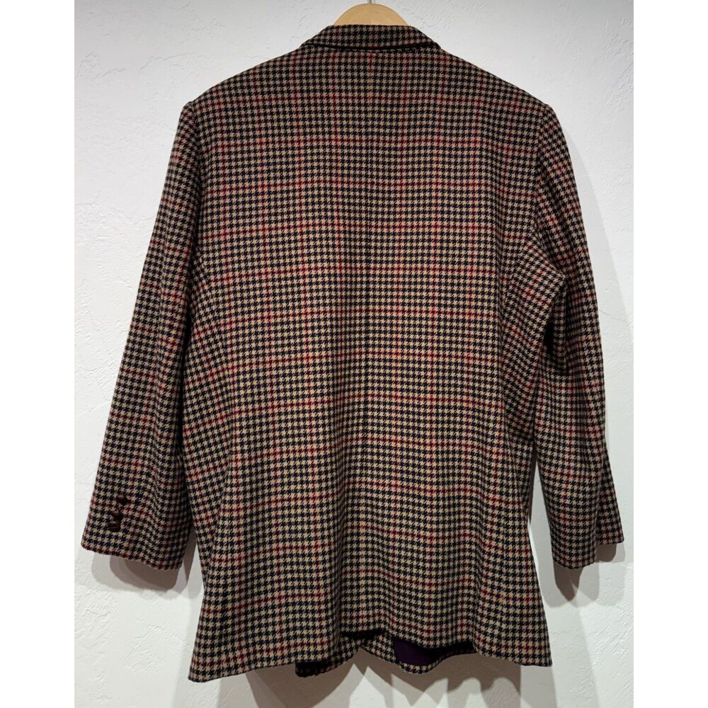 Vintage Wool Blazer Women 18 (Vintage 18) Houndstooth Blend Jacklyn Smith - Picture 5 of 8